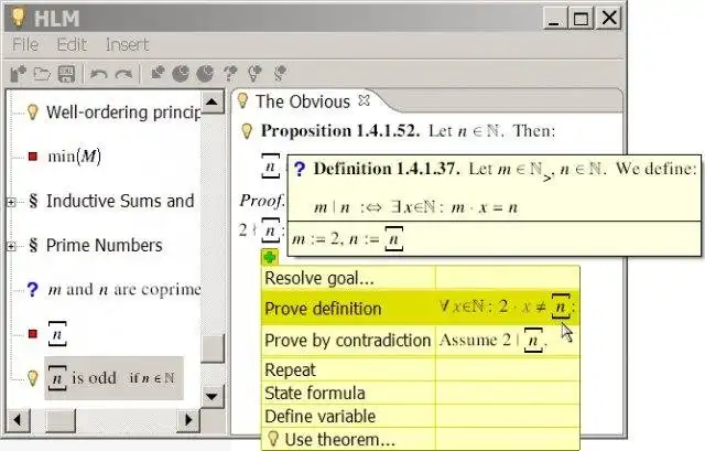 Baixe a ferramenta da web ou o aplicativo da web HLM Proof Assistant