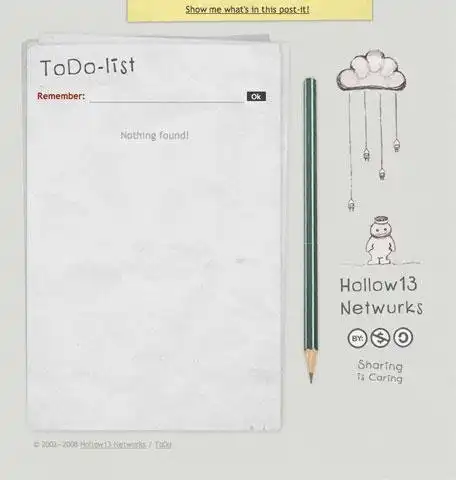 Muat turun alat web atau aplikasi web Hollow13: ToDo