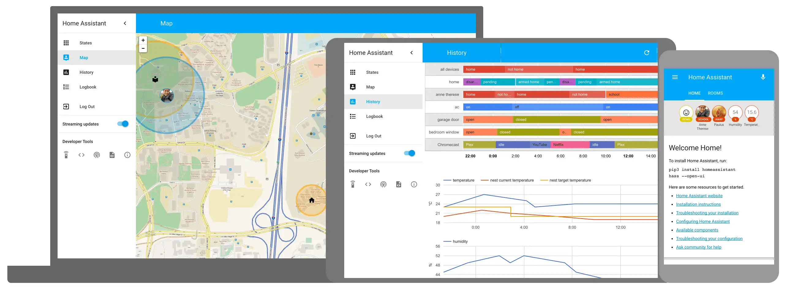 Muat turun alat web atau apl web Home Assistant