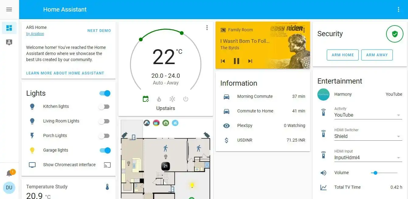 Scarica lo strumento web o l'app web Home Assistant