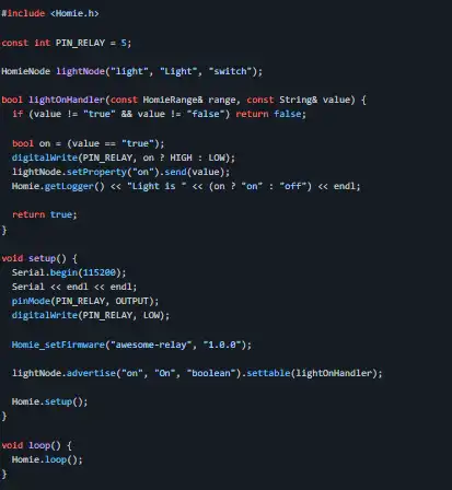 Download web tool or web app Homie for ESP8266