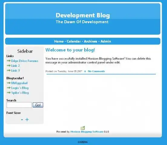 Web aracını veya web uygulamasını indirin Horizon Bloglama Yazılımı