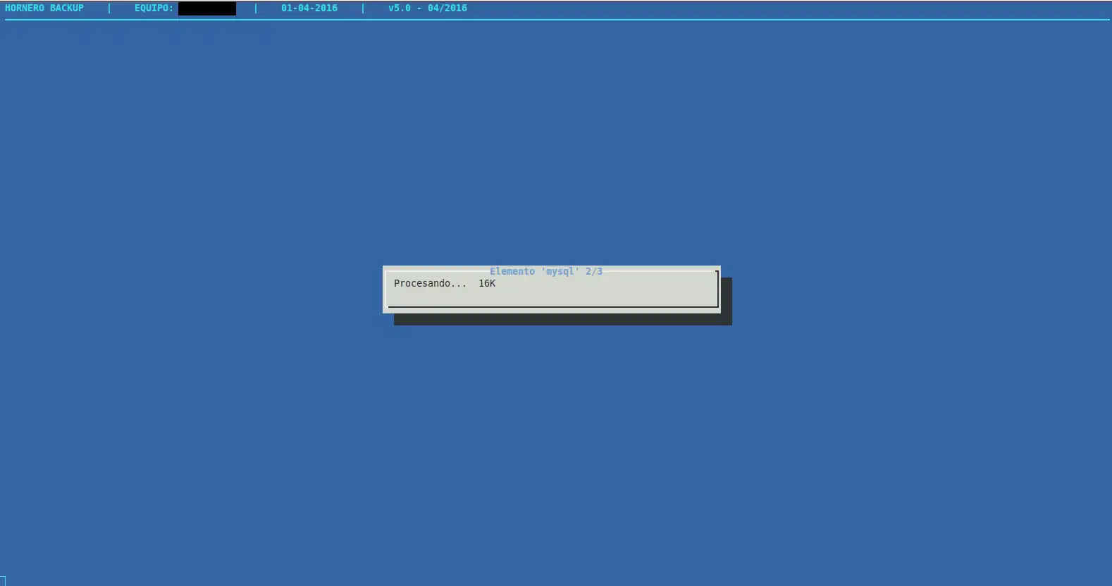 Download web tool or web app Hornero Backup