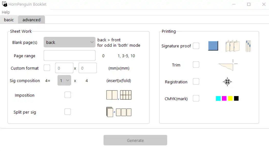 Download web tool or web app HornPenguin Booklet