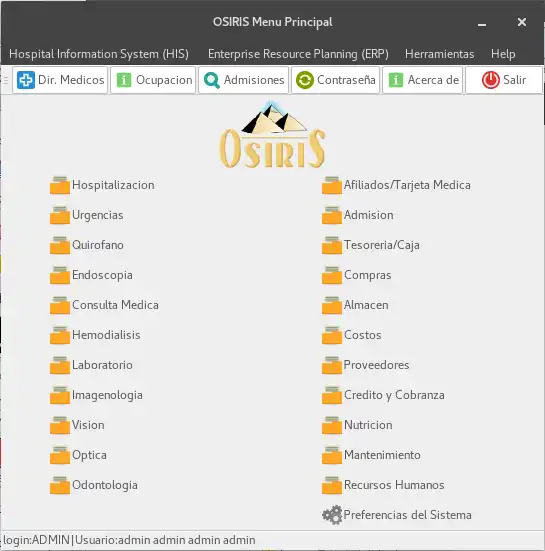 Web aracını veya web uygulamasını indirin Hospital System Osiris (HIS)