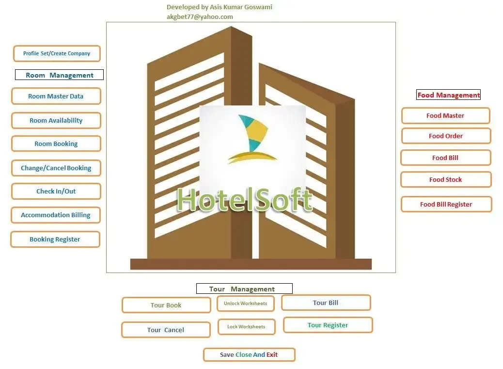 Muat turun alat web atau aplikasi web HotelSoft