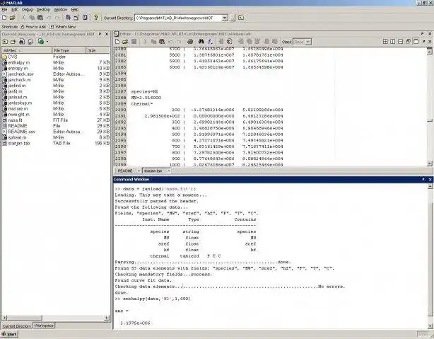 Muat turun alat web atau aplikasi web PANAS: Alat termodinamik untuk Matlab dijalankan di Linux dalam talian