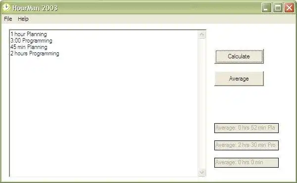 വെബ് ടൂൾ അല്ലെങ്കിൽ വെബ് ആപ്പ് HourMan 2003 ഡൗൺലോഡ് ചെയ്യുക
