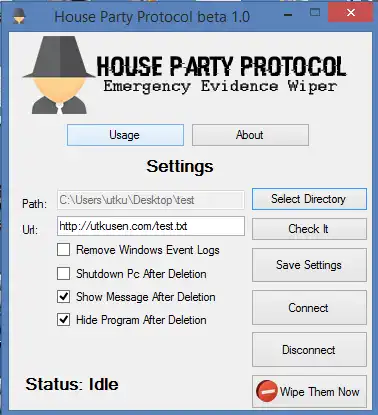Завантажте веб-інструмент або веб-програму House Party Protocol