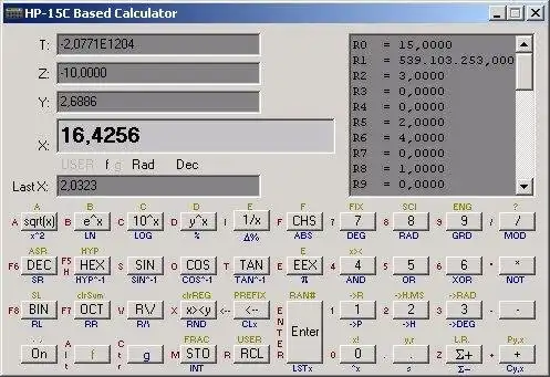 Загрузите веб-инструмент или веб-приложение Калькулятор на базе HP-15C