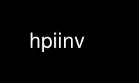 Run hpiinv in OnWorks free hosting provider over Ubuntu Online, Fedora Online, Windows online emulator or MAC OS online emulator