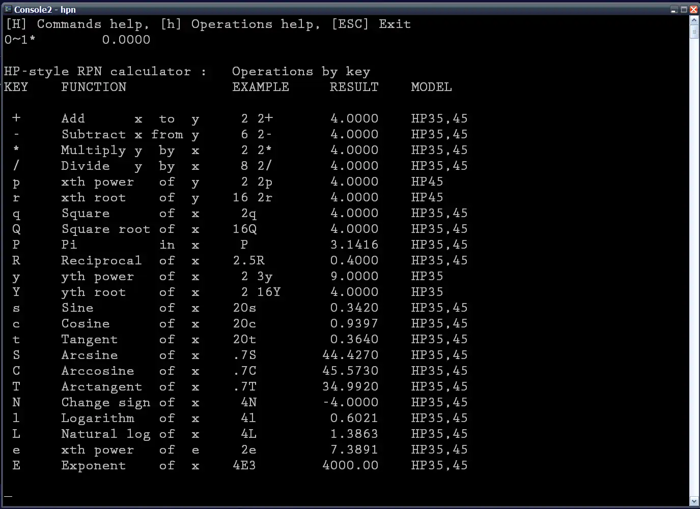 Download webtool of webapp HPN cli-calculator