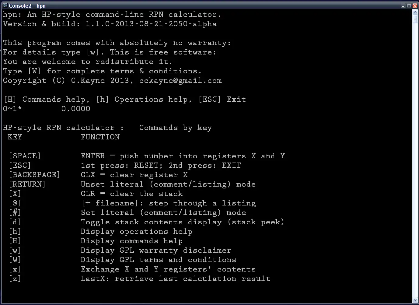 دانلود ابزار وب یا برنامه وب HPN cli calculator