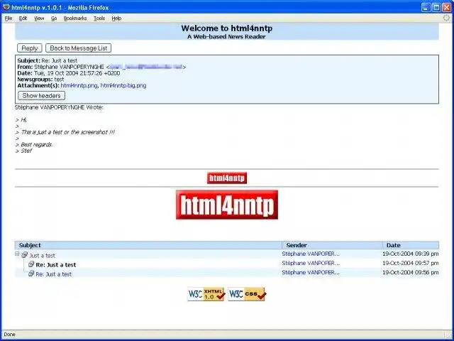 ดาวน์โหลดเครื่องมือเว็บหรือเว็บแอป Html4Nntp