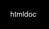 Run htmldoc in OnWorks free hosting provider over Ubuntu Online, Fedora Online, Windows online emulator or MAC OS online emulator