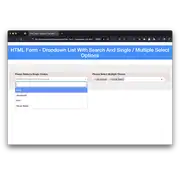 Free download HTML Form - Dropdown List With Search Linux app to run online in Ubuntu online, Fedora online or Debian online