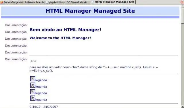 Download web tool or web app HTML Manager