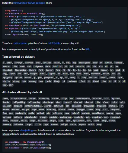Unduh alat web atau aplikasi web HtmlSanitizer