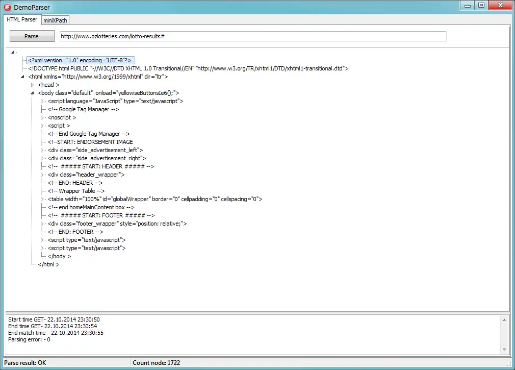 Download web tool or web app HTML XHTML Parser + XPath