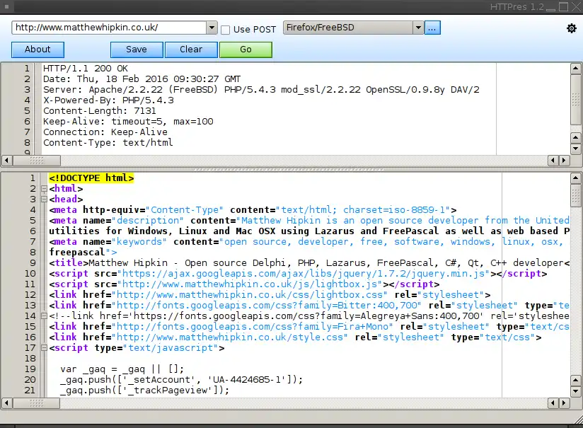 Download web tool or web app httpres