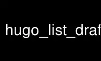 Run hugo_list_drafts in OnWorks free hosting provider over Ubuntu Online, Fedora Online, Windows online emulator or MAC OS online emulator