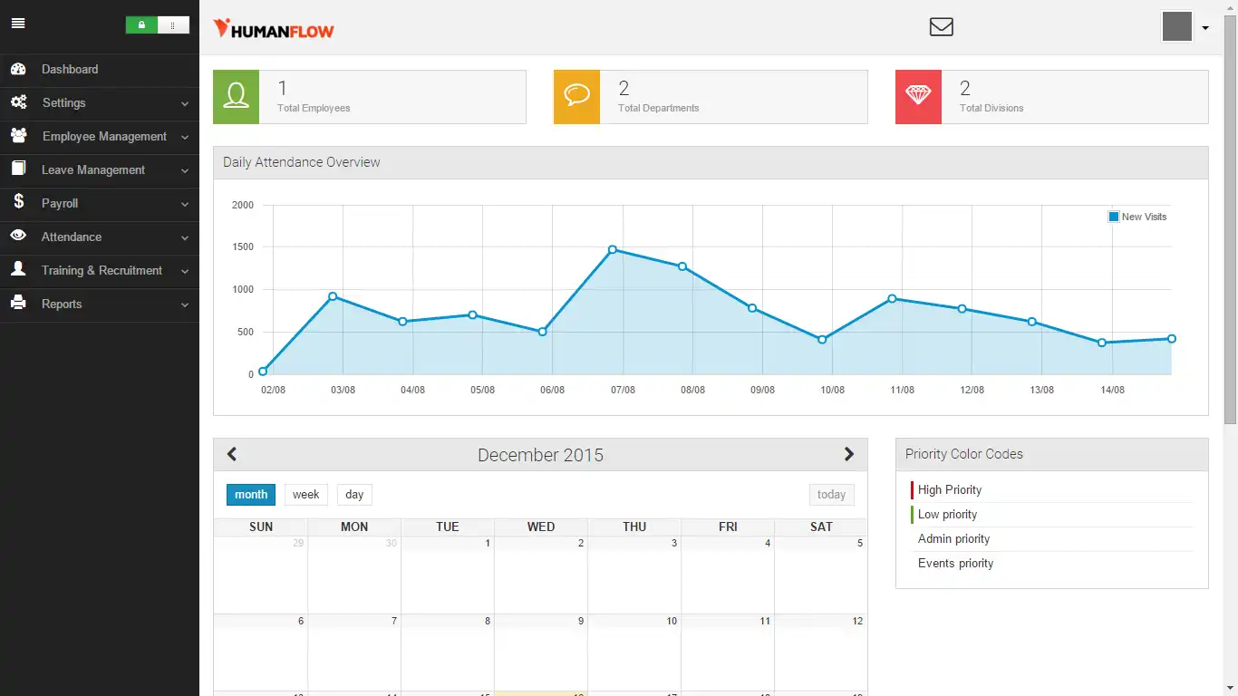 Descargue la herramienta web o la aplicación web Human Flow HRMS