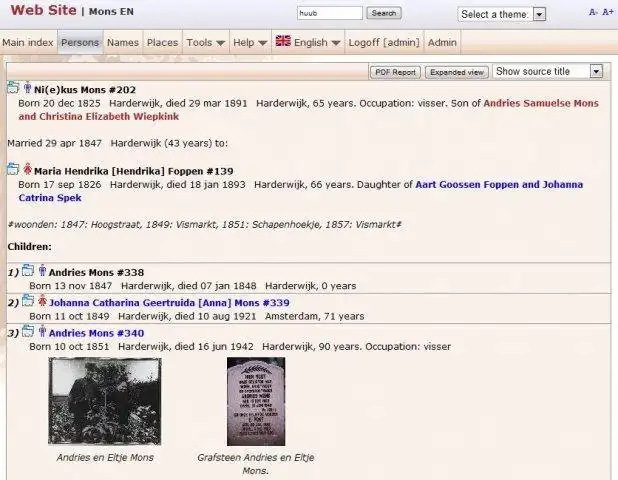 Download web tool or web app HuMo-genealogy software