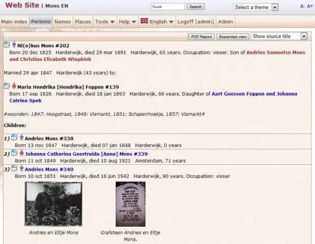 Download webtool of webapp HuMo-genealogiesoftware