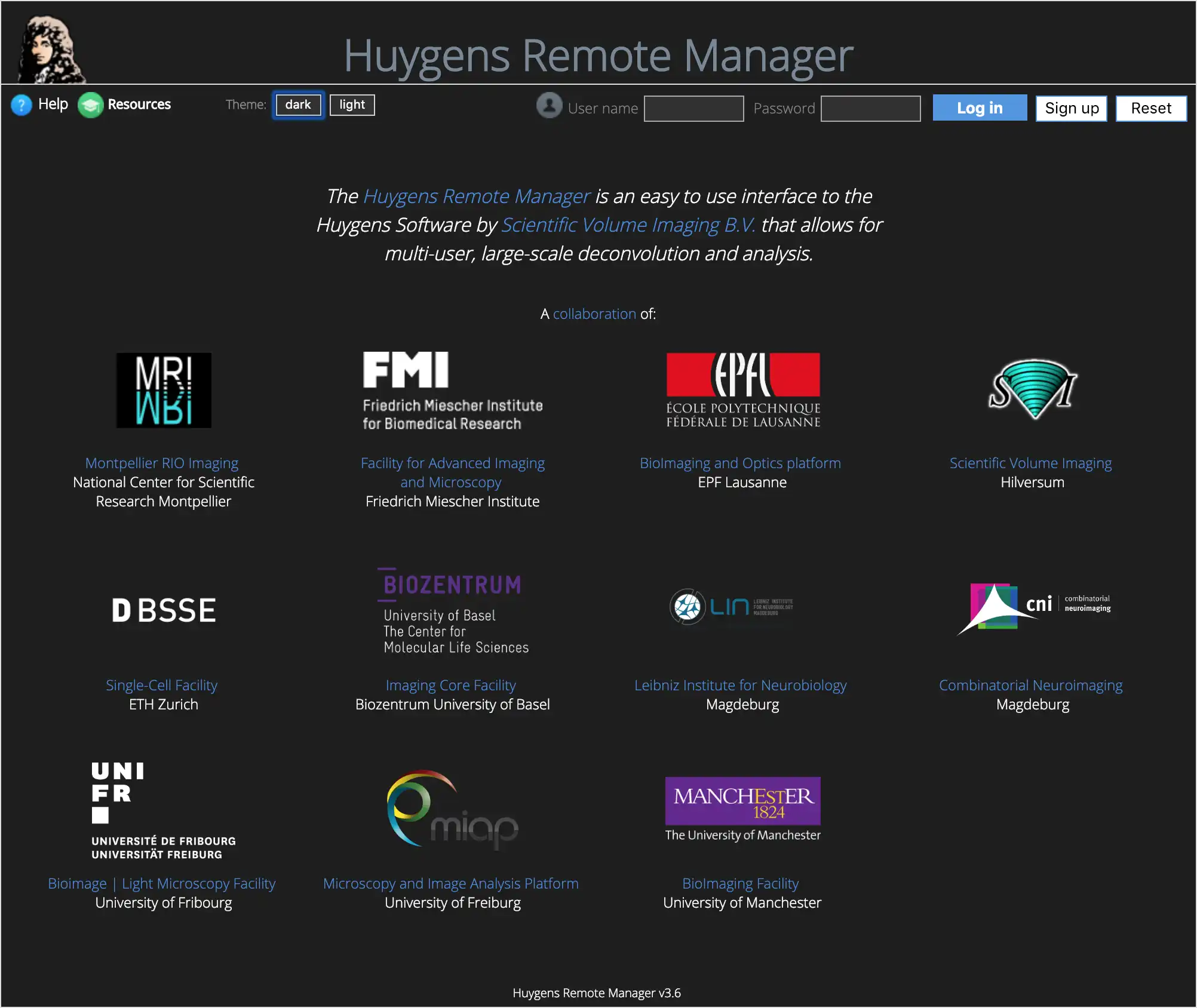 Download web tool or web app Huygens Remote Manager
