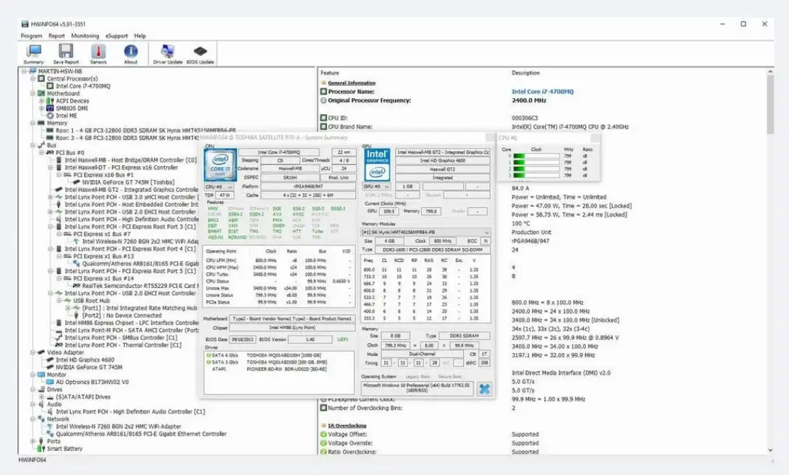 Téléchargez l'outil Web ou l'application Web HWiNFO