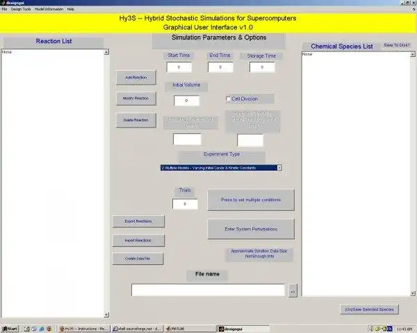 Download web tool or web app Hybrid Stochastic Sim for Supercomputers