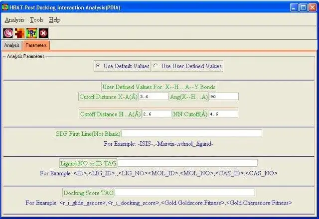 Mag-download ng web tool o web app Hydrogen Bond Analysis Tool