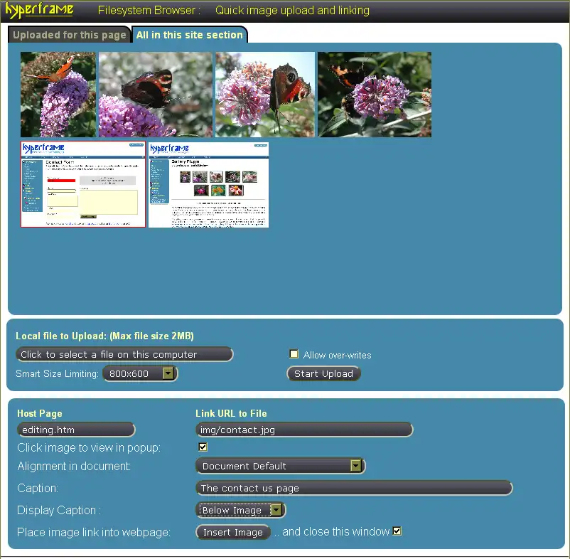 Download web tool or web app Hyperframe !CMS