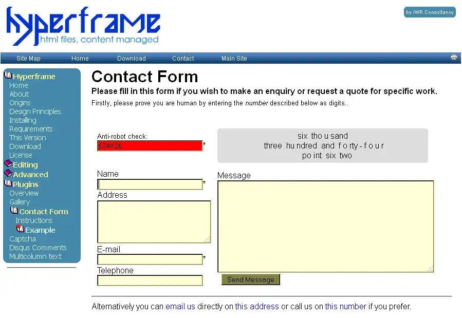 Download web tool or web app Hyperframe !CMS