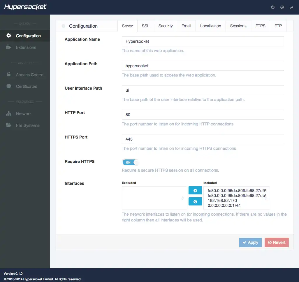 Muat turun alat web atau aplikasi web Hypersocket VPN