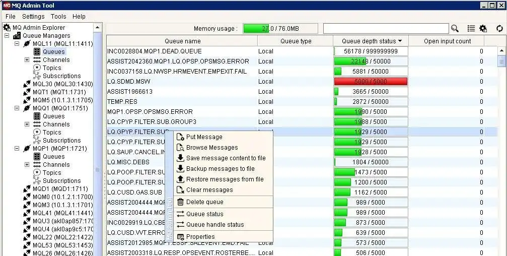 Baixar ferramenta da web ou aplicativo da web IBM Websphere MQ Admin Tool