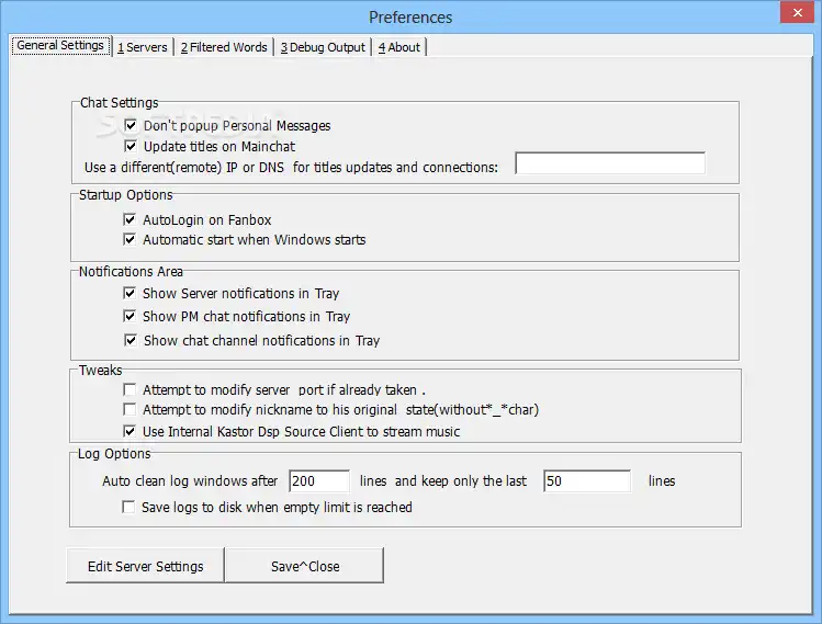 Web aracını veya web uygulamasını indirin Icecast Server 2.0 GUI