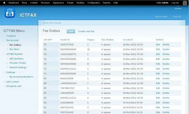 הורד את כלי האינטרנט או אפליקציית האינטרנט ICTFax