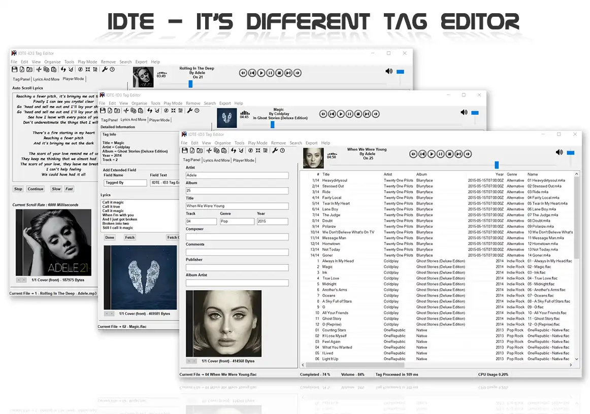 Muat turun alat web atau aplikasi web IDTE- ID3 Tag Editor