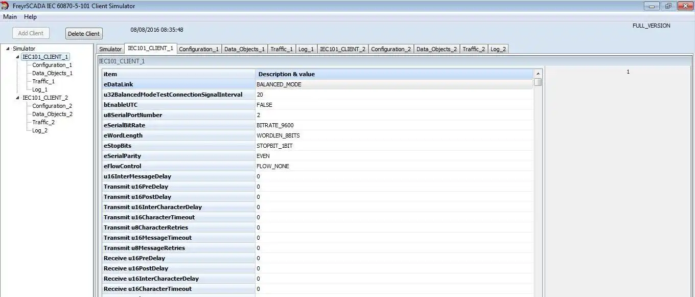 Download web tool or web app IEC 60870-5-101 Client Master Simulator