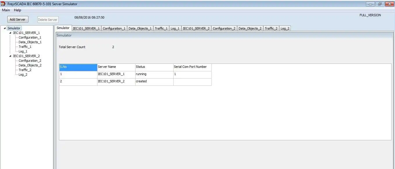 Download web tool or web app IEC 60870-5-101 RTU Server Simulator