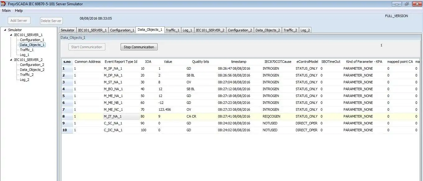 Загрузите веб-инструмент или веб-приложение IEC 60870-5-101 RTU Server Simulator