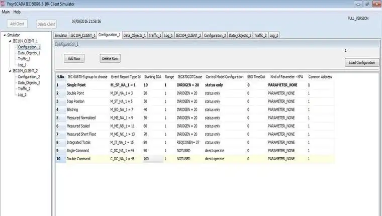 Download web tool or web app IEC 60870-5-104 Client Master Simulator