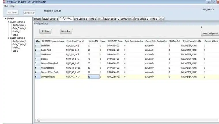 Загрузите веб-инструмент или веб-приложение IEC 60870-5-104 RTU Server Simulator