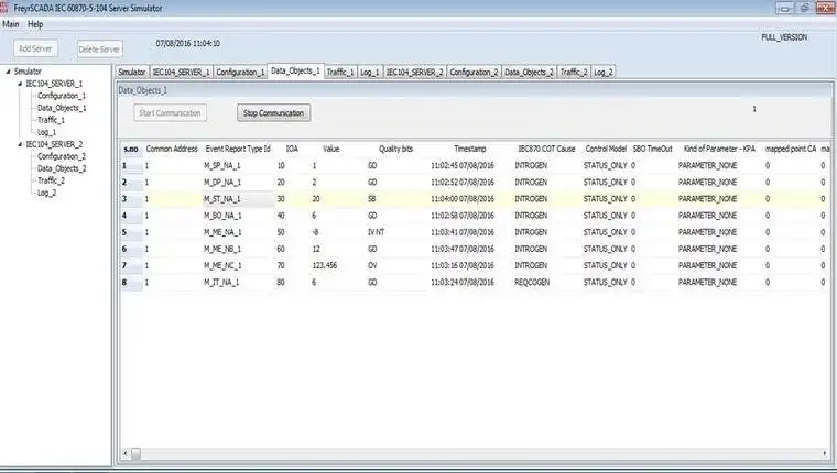 Загрузите веб-инструмент или веб-приложение IEC 60870-5-104 RTU Server Simulator