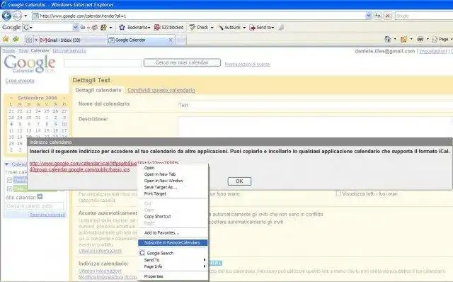 Download web tool or web app IE Extension for RemoteCalendars
