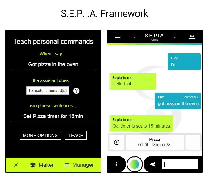 Download web tool or web app ILA - teachable voice assistant to run in Windows online over Linux online