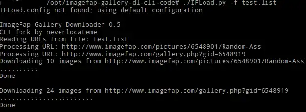 Mag-download ng web tool o web app imagefap-gallery-dl-cli