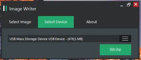 Download web tool or web app Image Writer