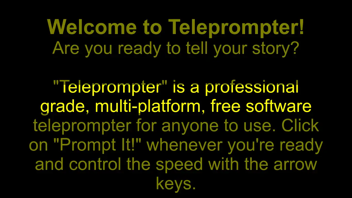 Download web tool or web app Imaginary Teleprompter